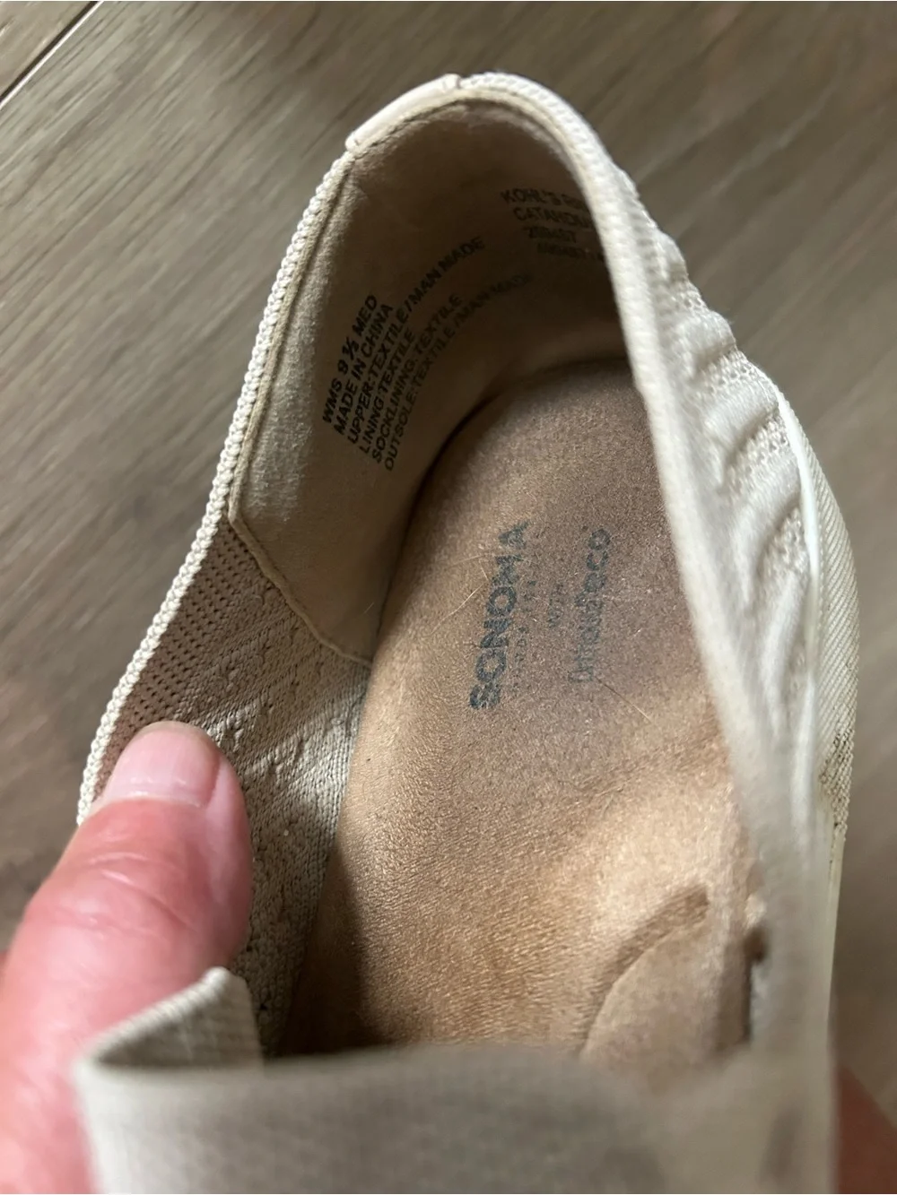 Sonoma Slip-On Knit Sneakers in Light Beige